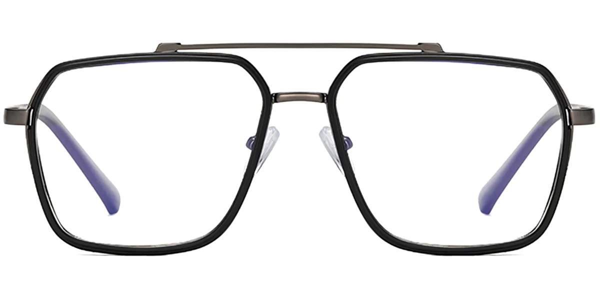 Moneti Eyewear Orion Aviator Glasses – Matte Black Eyeglasses - detail view