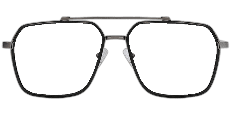 Moneti Eyewear Orion Aviator Glasses – Matte Black Eyeglasses - temple view