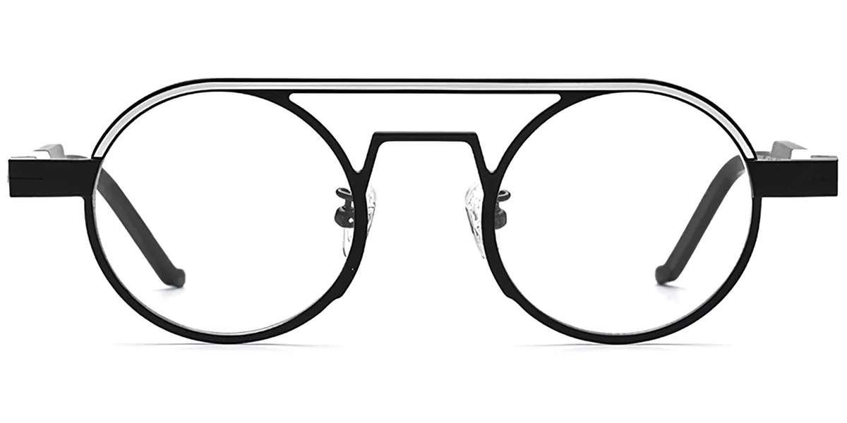 Moneti Eyewear Atlas Aviator Glasses – Black Eyeglasses - side view