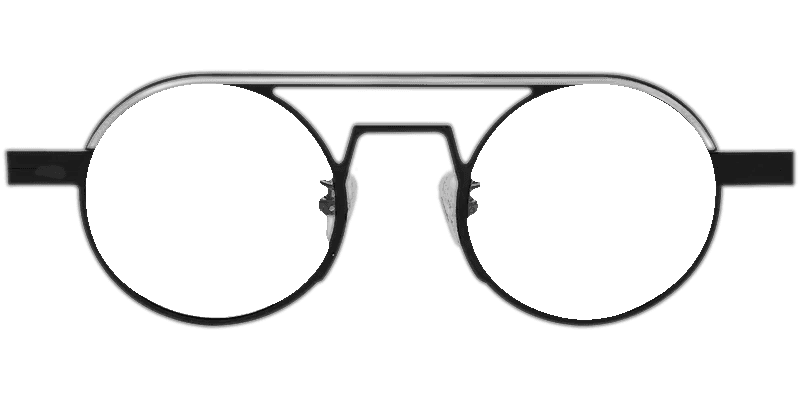 Moneti Eyewear Atlas Aviator Glasses – Black Eyeglasses - lens view