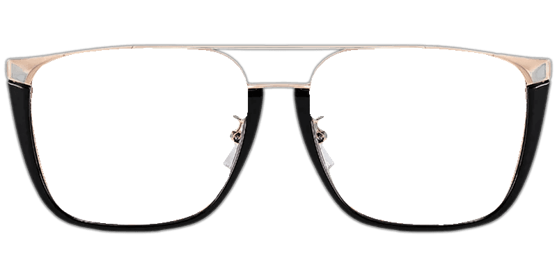 Moneti Eyewear Jetset Aviator Glasses – Black Gold Eyeglasses - front view