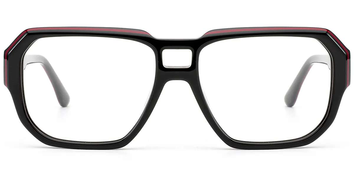 Moneti Eyewear Falcon Aviator Glasses – Black Eyeglasses - front view