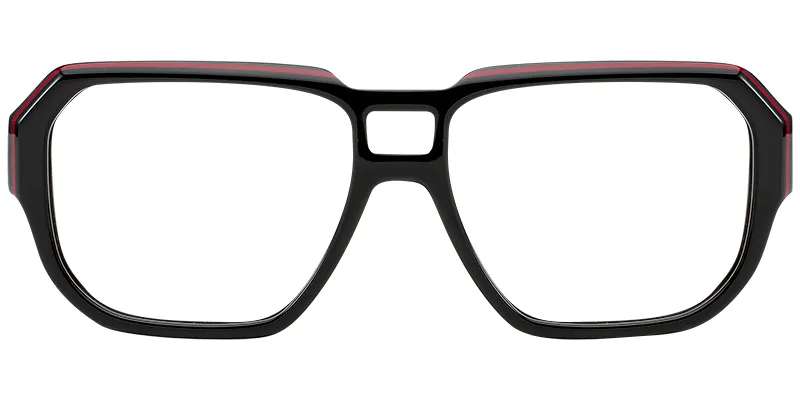 Moneti Eyewear Falcon Aviator Glasses – Black Eyeglasses - side view