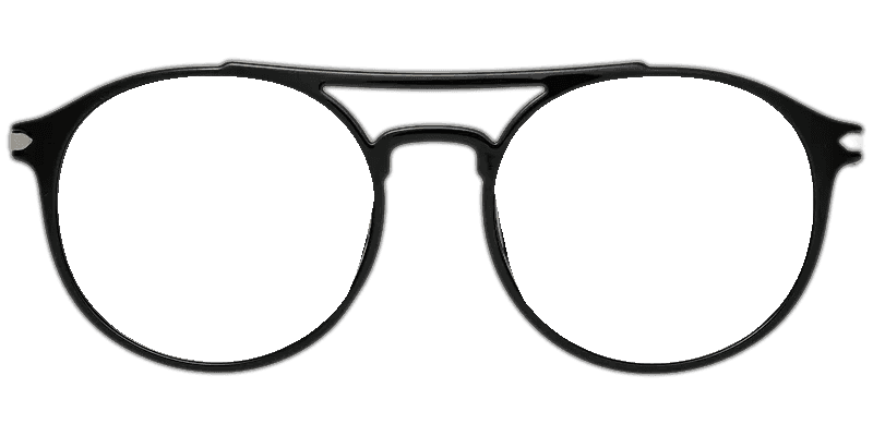 Moneti Eyewear Nova Pilot Aviator Glasses – Bright Black Eyeglasses - lens view