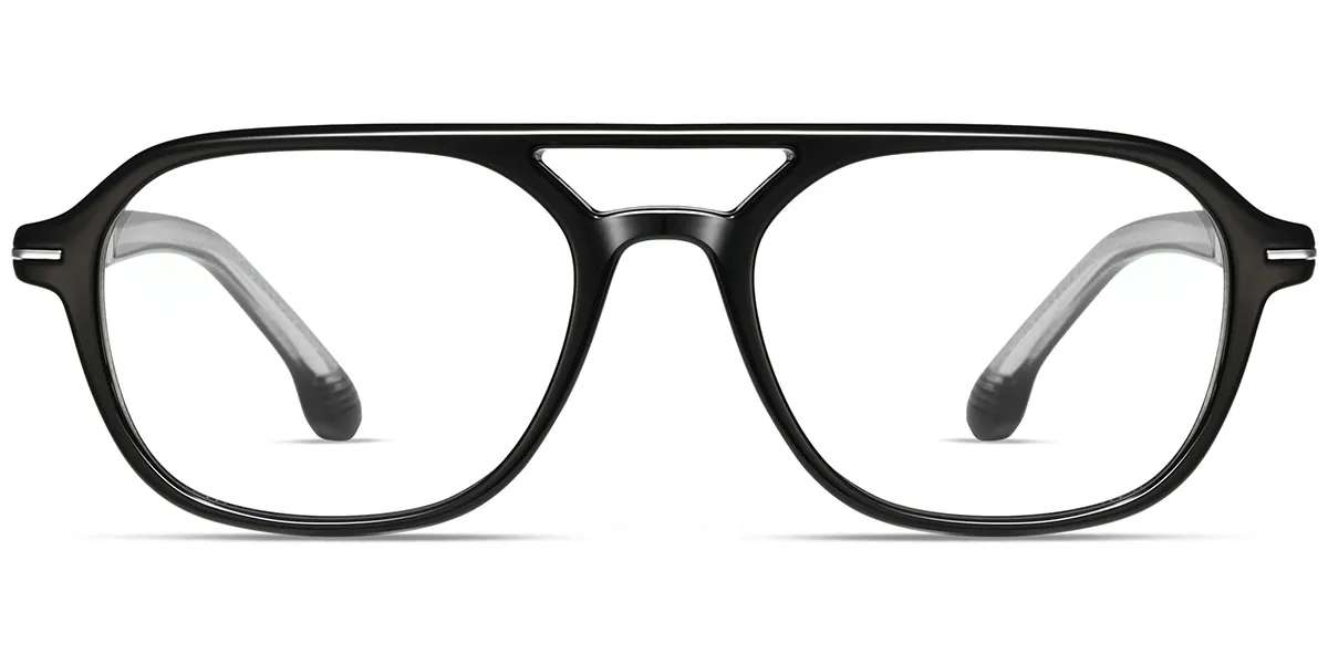 Moneti Eyewear Cielo Aviator Glasses – Black Eyeglasses - angle view