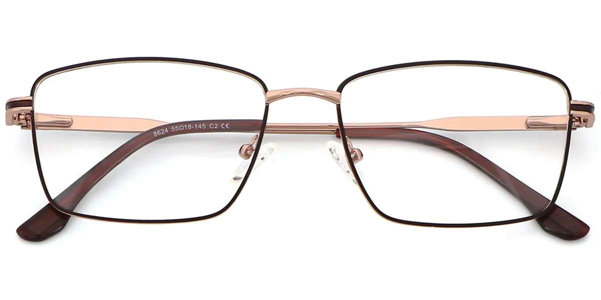 Moneti Eyewear Executive Line Rectangle Eyeglasses - side view