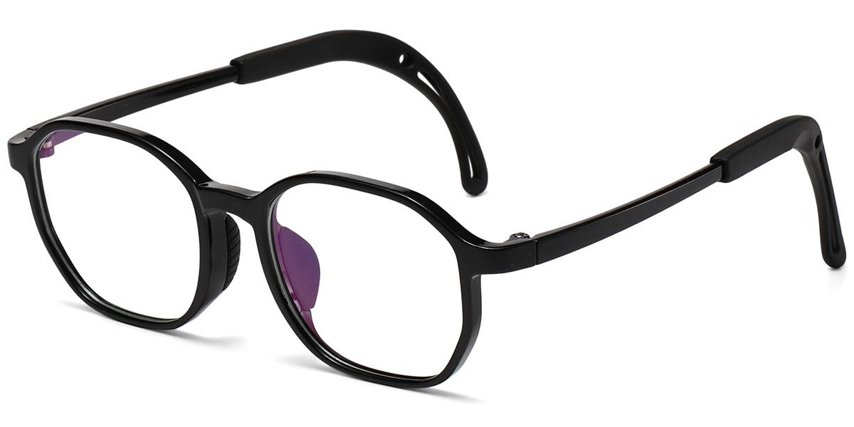 Moneti Eyewear Timeless Elegance Oval Black Eyeglasses - oval frame - front view - alternate view