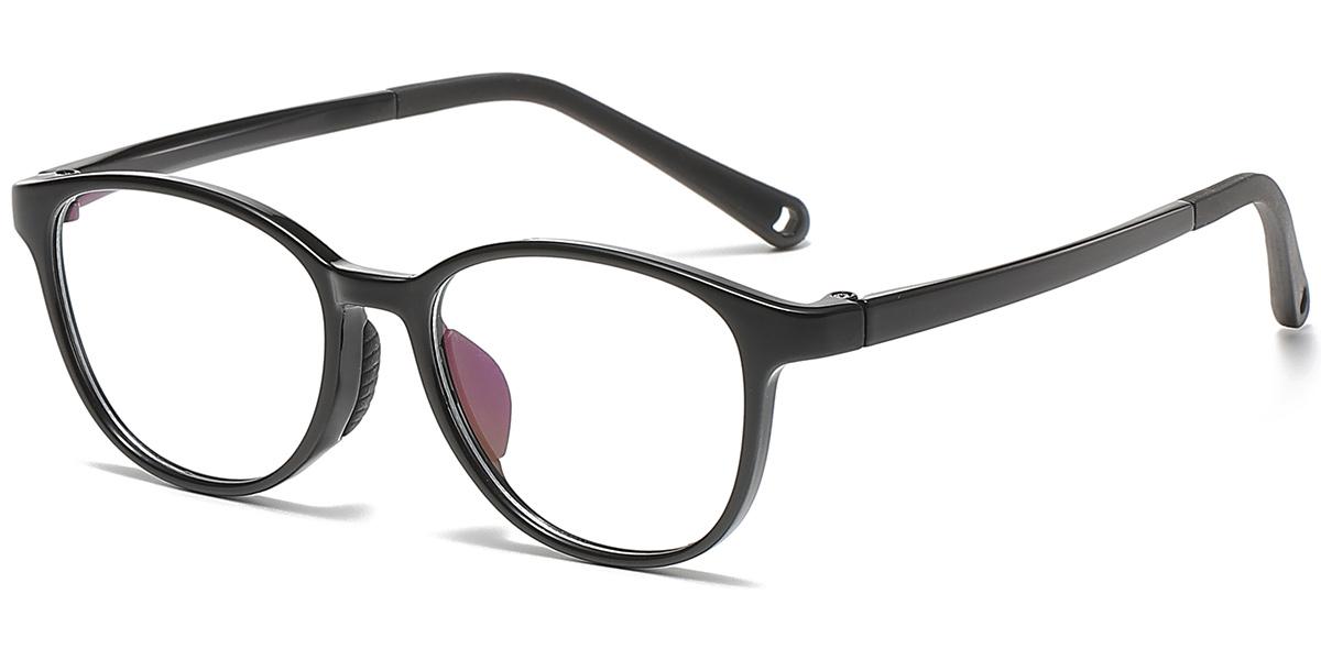 Moneti Eyewear Timeless Elegance Oval Black Eyeglasses - oval frame - front view - alternate view