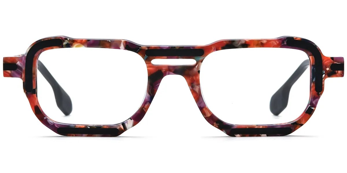 Moneti Eyewear Aero Aviator Glasses – Pattern Black Eyeglasses - front view