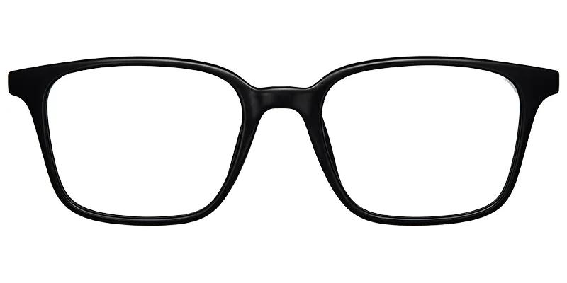 Moneti Eyewear Executive Line Rectangle Black Eyeglasses - rectangle frame - front view