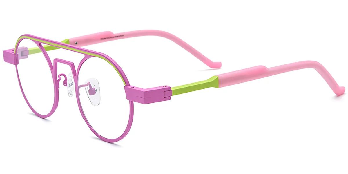 Moneti Eyewear Atlas Aviator Glasses β Black Pink Eyeglasses - aviator frame - front view - alternate view