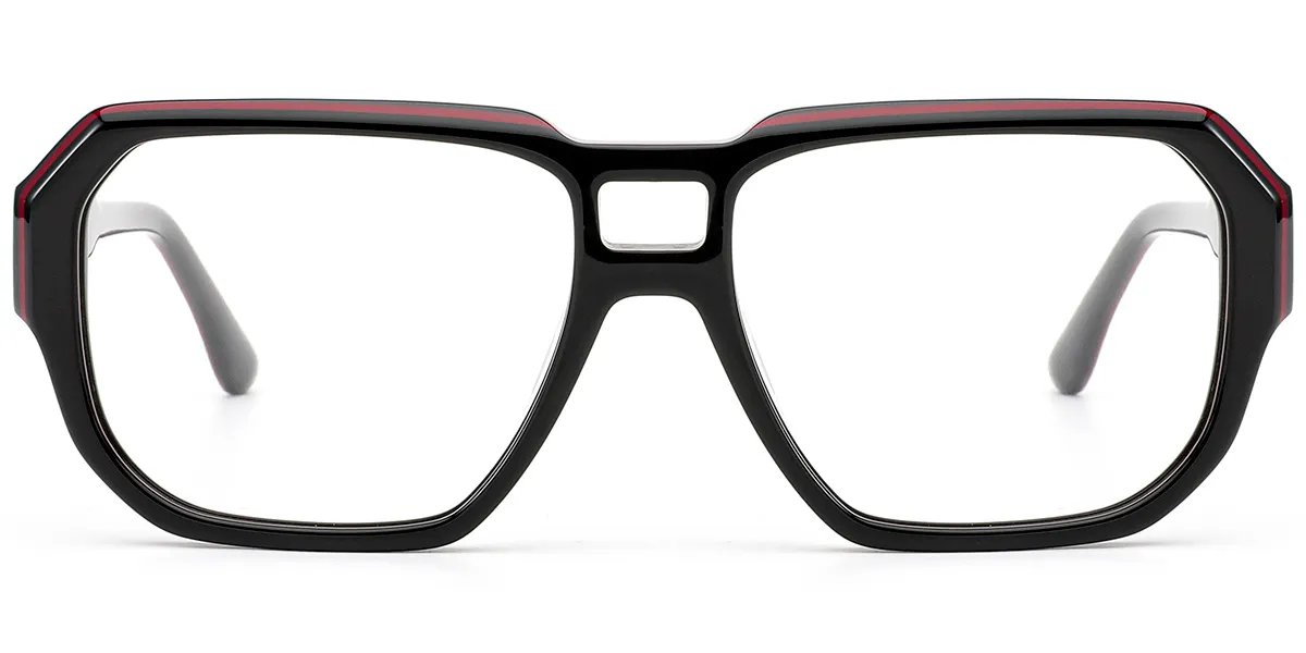 Moneti Eyewear Falcon Aviator Glasses – Black Eyeglasses - front view