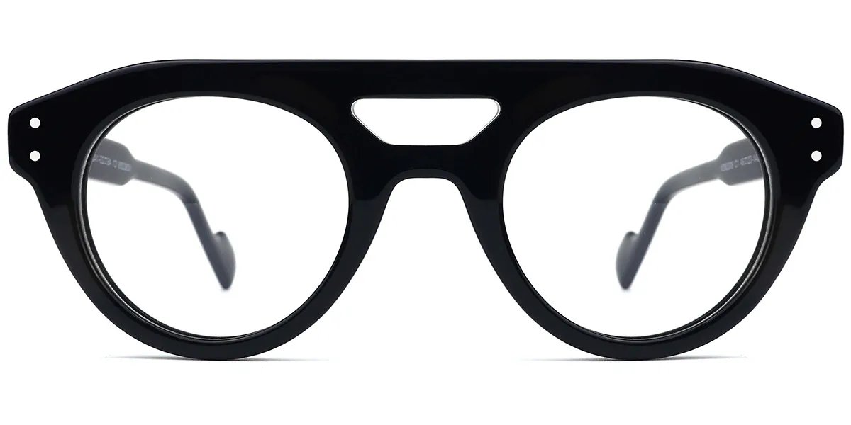 Moneti Eyewear Zephyr Aviator Glasses – Black Eyeglasses - front view